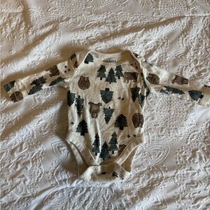 Old Navy Beige Woodland Print Kids Bodysuit
